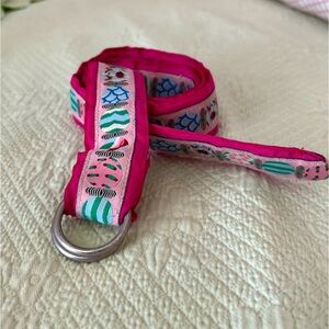 Angela Moore Pink Ribbon D Ring Belt Medium